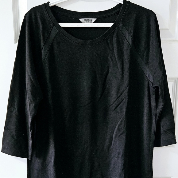 Reaction Kenneth Cole black long sleeve top size large - Picture 1 of 6